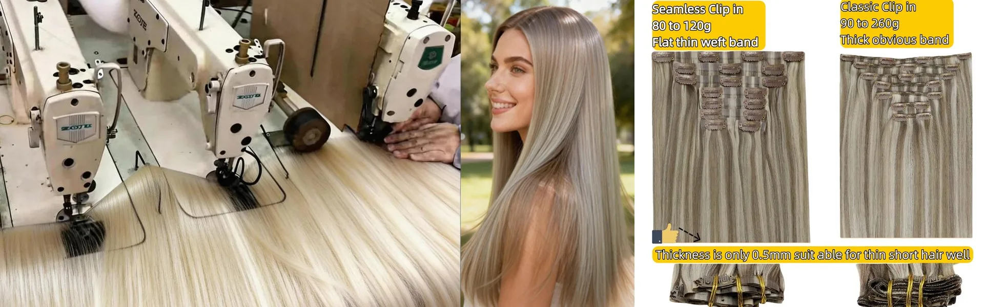 Clip nelle estensioni dei capelli